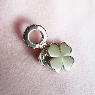 PLATA 925 Charm TRÉBOL para pulsera Pandora