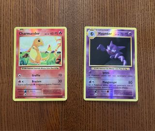Carte Pokemon reverse holo Charmander e Haunter