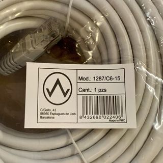 Cable 15 m. Red Ethernet cat. 6