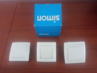 3 interruptores de luz marca simon