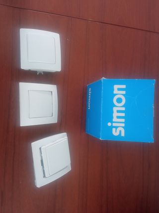 3 interruptores de luz marca simon