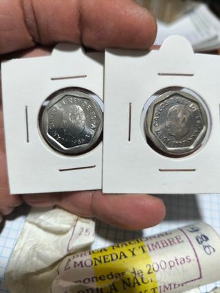 Lote 2 Monedas de 200 pesetas 1986 y 1987