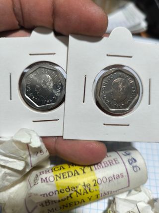 Lote 2 Monedas de 200 pesetas 1986 y 1987