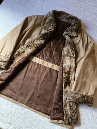 ABRIGO CHAQUETÓN MUJER COLOR CAMEL T-52
