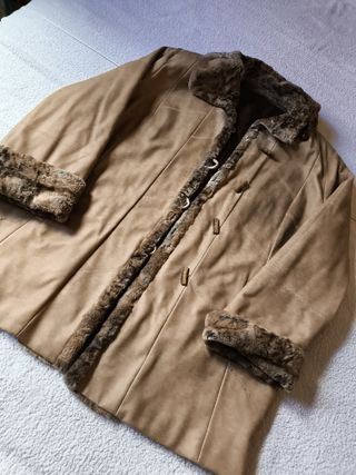 ABRIGO CHAQUETÓN MUJER COLOR CAMEL T-52
