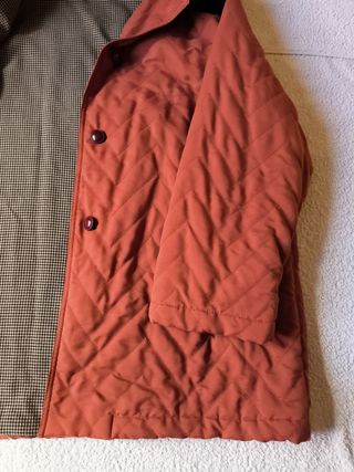 ABRIGO CHAQUETÓN MUJER TEJA FORRADO TELA T-50