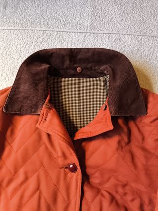 ABRIGO CHAQUETÓN MUJER TEJA FORRADO TELA T-50