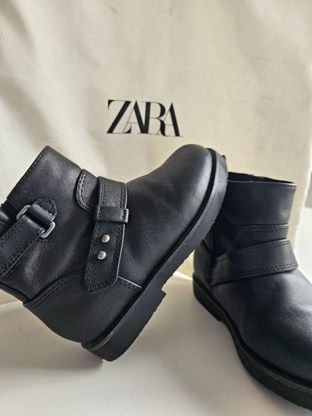 Botas de niña cuero sintetico