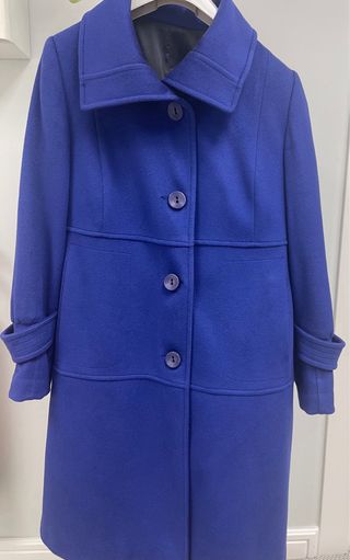Abrigo azul lana 100 % como nuevo 