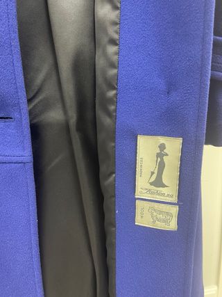 Abrigo azul lana 100 % como nuevo 
