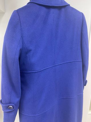 Abrigo azul lana 100 % como nuevo 