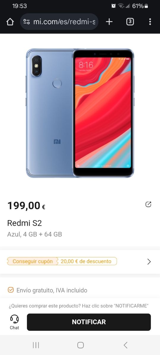 Movil Xiaomi Redmi S2