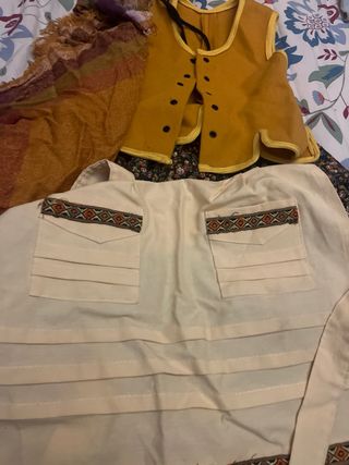 Falda chaleco delantal y pañuelo baturra 