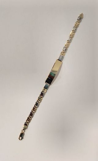 Promoción!! PULSERA ESCLAVA BICOLOR ORO 18K