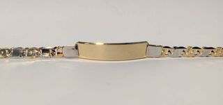 Promoción!! PULSERA ESCLAVA BICOLOR ORO 18K