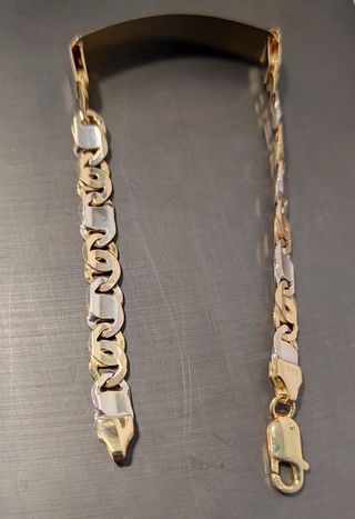 Promoción!! PULSERA ESCLAVA BICOLOR ORO 18K