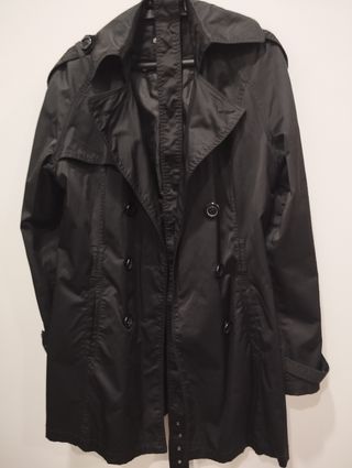 Gabardina negra mujer XL 