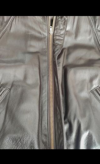 Cazadora hombre de piel marrón 