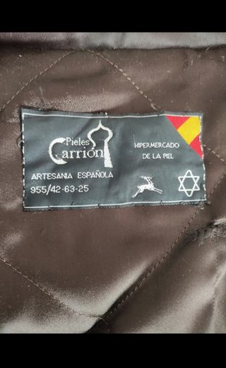 Cazadora hombre de piel marrón 