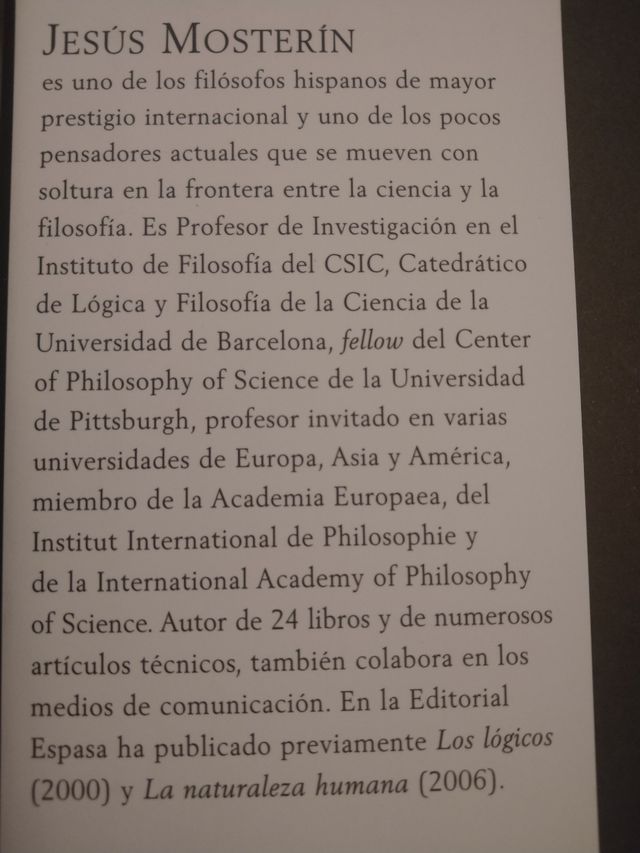 Libro Ciencia viva JESÚS MOSTERÍN