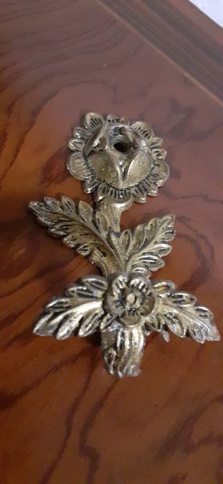 Bronce percha antigua inglesa. Perchero antiguo.