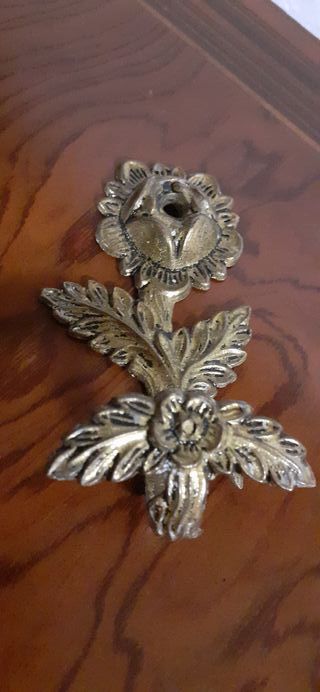 Bronce percha antigua inglesa. Perchero antiguo.