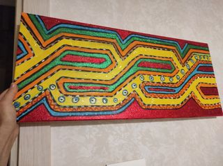 Quadro arilico su tela con glitter pezzo unico