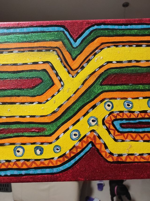 Quadro arilico su tela con glitter pezzo unico