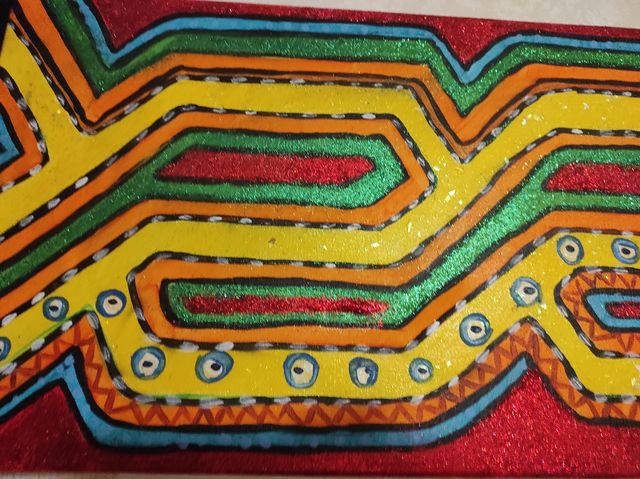 Quadro arilico su tela con glitter pezzo unico