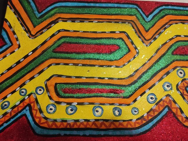 Quadro arilico su tela con glitter pezzo unico