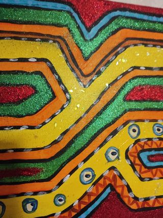 Quadro arilico su tela con glitter pezzo unico