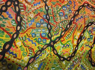 Quadro acrilico grande su tela fatto a mano pezzo