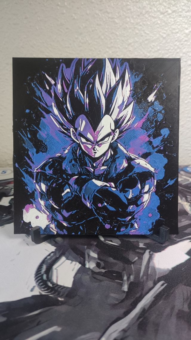Vegeta Poster / Lámina impreso en 3D