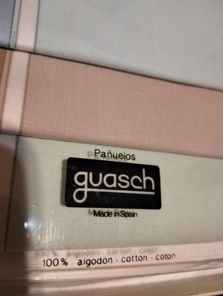 GUASCH pañuelos caballero 100% algodón.