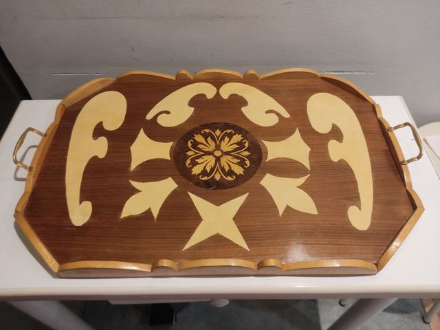 BANDEJA DE TARACEA . HECHA A MANO 