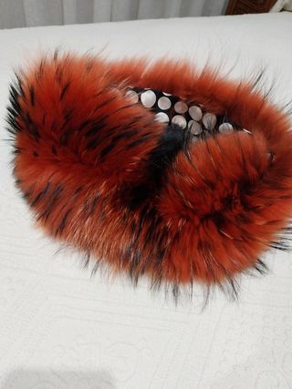 Cuello de piel de Zorro mujer .