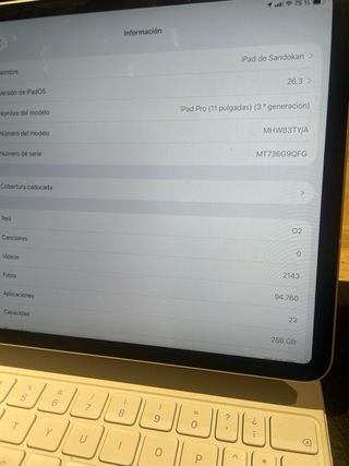 iPad Pro 11", 256 Gb, WiFi + Celular 5 G, plata
