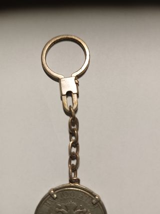 Llavero collar plata moneda plata 1968 1/2 dollar