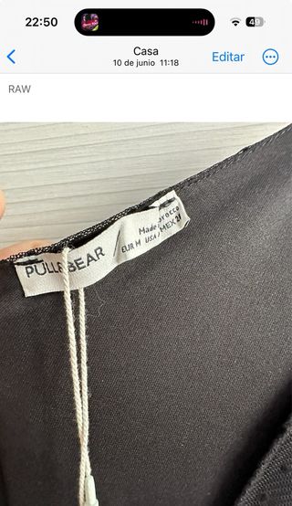 Vestido negro de Pull&Bear