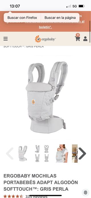 Mochila portabebé ERGOBABY SOFTOUCH