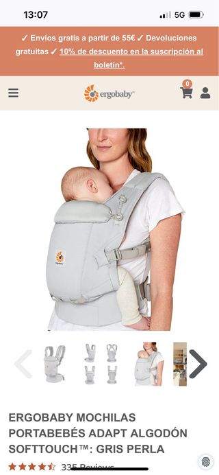 Mochila portabebé ERGOBABY SOFTOUCH