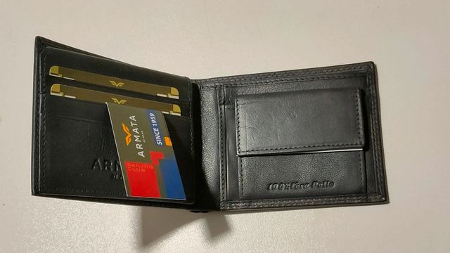 Portafoglio 100% vera pelle brand "Armata di mare"