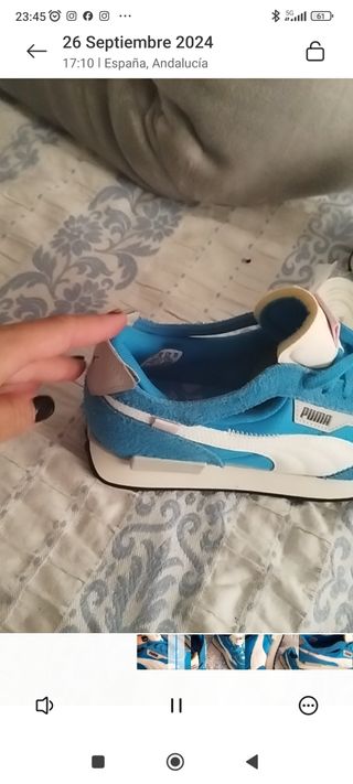 Zapatillas puma azul edición retro