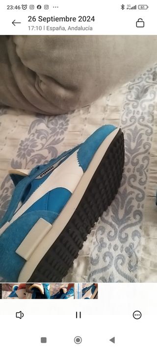 Zapatillas puma azul edición retro