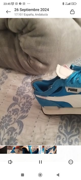 Zapatillas puma azul edición retro