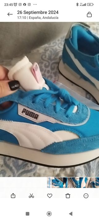 Zapatillas puma azul edición retro