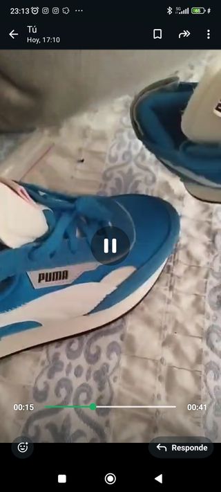 Zapatillas puma azul edición retro