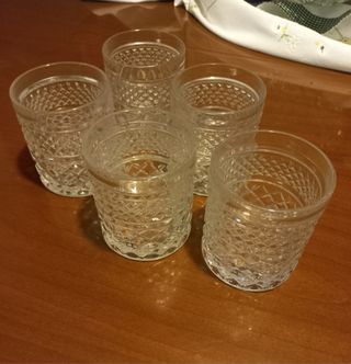 Set 5 bicchieri in vetro