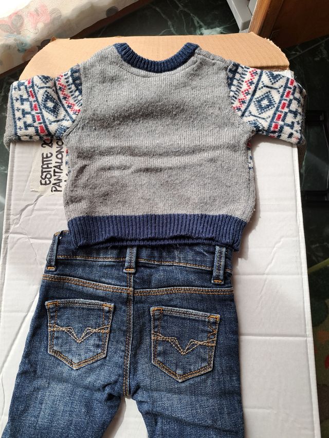 Completo golf jeans 3 6 mesi