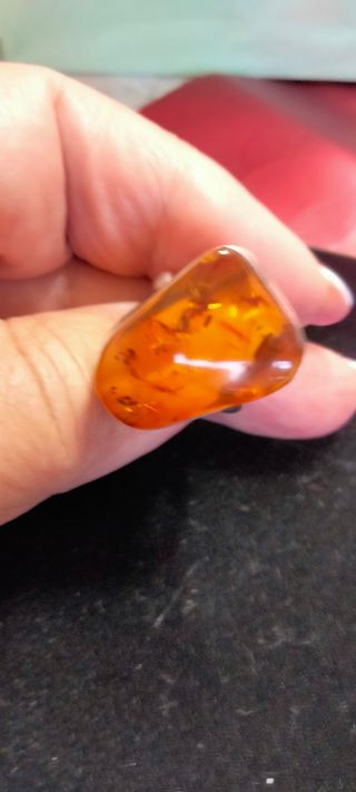 Anillo plata y ámbar 